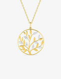 Collier arbre de vie en plaqué or 755-557