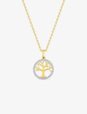 Collier arbre de vie en plaqué or 755-558