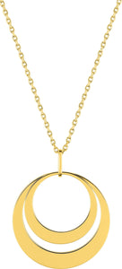 Chaine + pendentif double cercles personnalisable 755-494