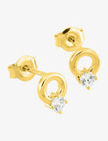 Boucles cercle en plaqué or 784-774