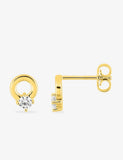Boucles cercle en plaqué or 784-774