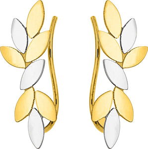 Boucles en plaqué or feuilles