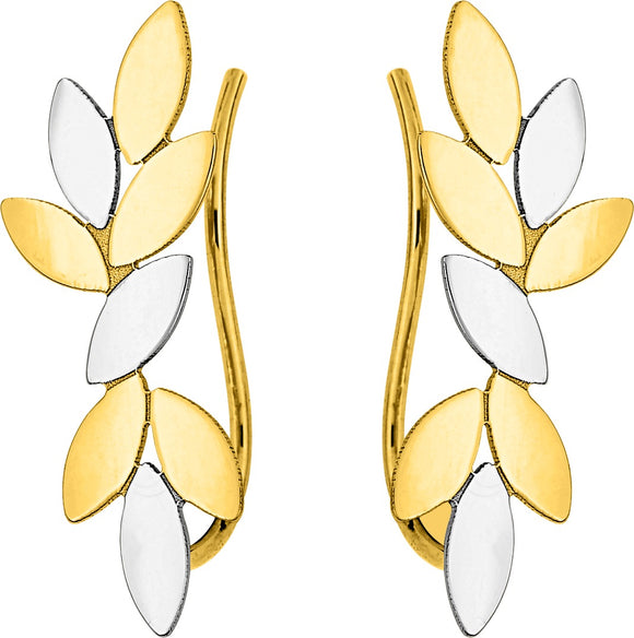 Boucles en plaqué or feuilles