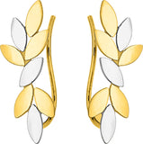 Boucles en plaqué or feuilles