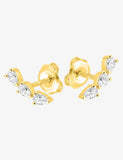 Boucles d'oreilles barrette en plaqué or 682-2455