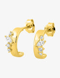 Boucles d'oreilles demi-créoles en plaqué or 780-591