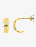 Boucles d'oreilles demi-créoles en plaqué or 780-591