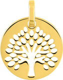 Médaille arbre de vie ajouré en plaqué or