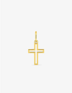 Pendentif croix en plaqué or 762-133