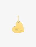 Médaille coeur LOVE en plaqué or