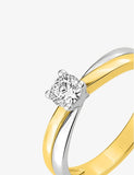 Bague solitaire en plaqué or 710-668