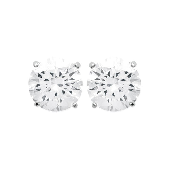 Boucles d'oreilles clou zirconium 6mm 682-2418