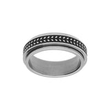Bague en acier anti-stress motif chevrons 810-752