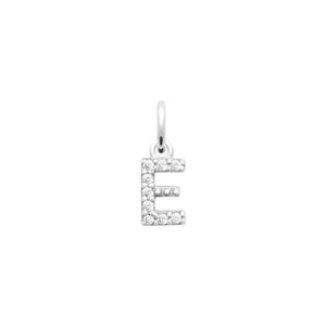 Pendentif initiale E avec zirconiums