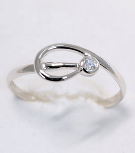 Bague or blanc 18ct et diamant 305-189