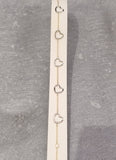 Bracelet coeur en or 18 ct bicolore 342-168