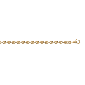 Bracelet en plaqué or maille grain de café