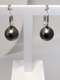 Boucles d'oreilles en or blanc 18ct et perles de Tahiti 383-70