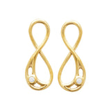 Boucles infini en plaqué or et zirconiums 784-710