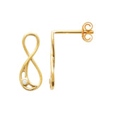 Boucles infini en plaqué or et zirconiums 784-710