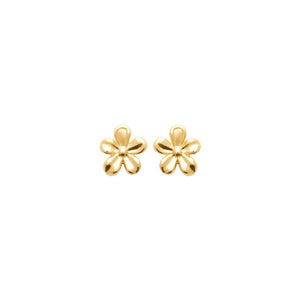 Boucles fleurs en plaqué or 784-711