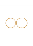 Boucles créoles plaqué or torsadées 40mm