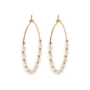 Boucles créoles avec perles Charlize