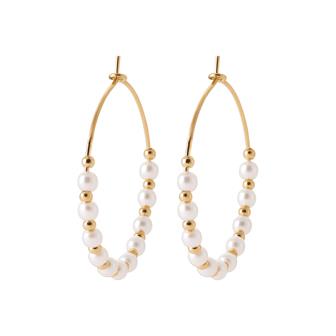Boucles créoles avec perles Charlize