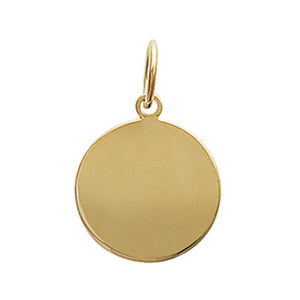 Pendentif rond en plaqué or 760-198
