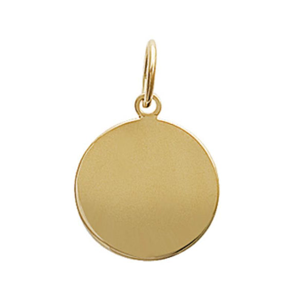 Pendentif rond en plaqué or 760-198
