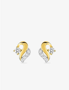 Boucles d'oreilles en or 18 ct et zirconiums 384-467