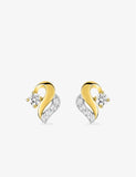 Boucles d'oreilles en or 18 ct et zirconiums 384-467