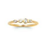 Bague en plaqué or Triomino