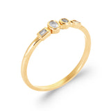 Bague en plaqué or Triomino