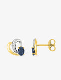Boucles d'oreilles en or 9ct + saphir 2JF10BS