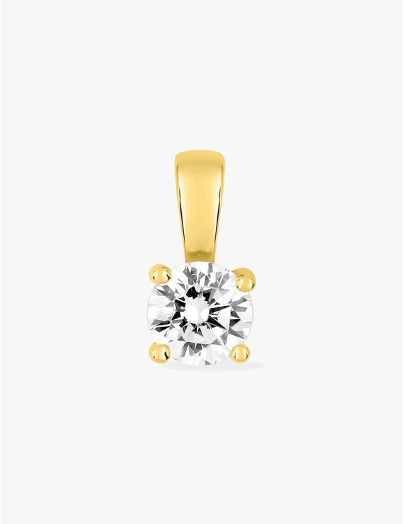 Pendentif solitaire en or 18ct et zirconium 363-104