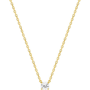 Collier or jaune 18ct solitaire diamant 353-79