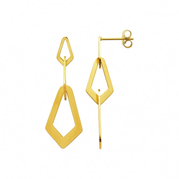 Boucles en acier doré 880j1046