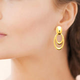 Boucles en acier doré 880J1444