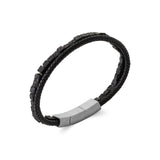 Bracelet pierre de Lave et cuir Bertrand