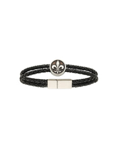 Bracelet cuir et acier Ludovic