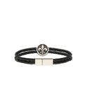 Bracelet cuir et acier Ludovic