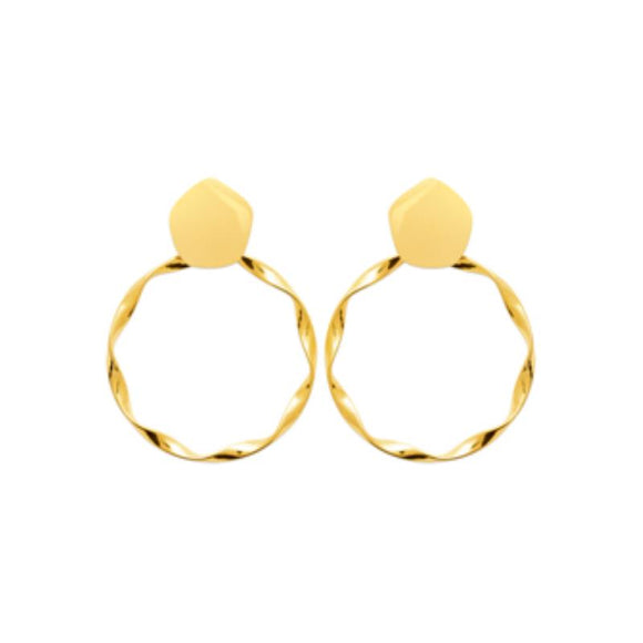 Boucles en acier doré 880j1235