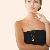 Collier sautoir en acier doré 850J1053