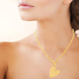 Collier en acier doré 850j1234