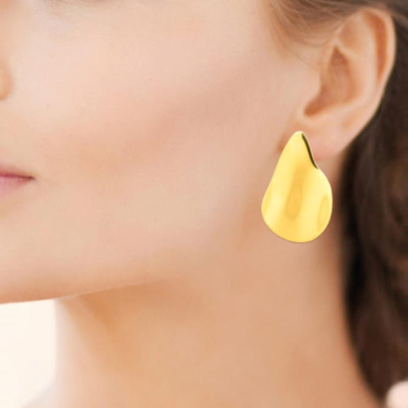 Boucles d'oreilles en acier doré 880j1217