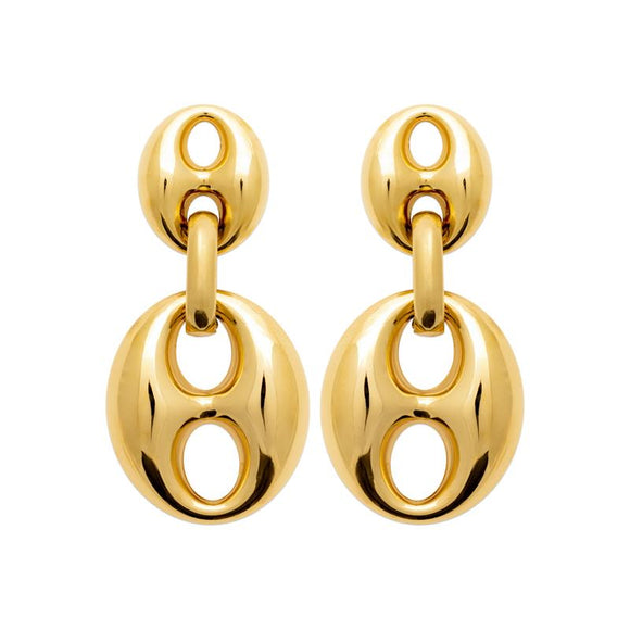 Boucles en acier doré 880j1243