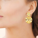 Boucles en acier doré 880J1448