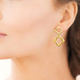 Boucles d'oreilles en acier doré 880J1664