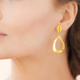 Boucles d'oreilles en acier doré 880j1674